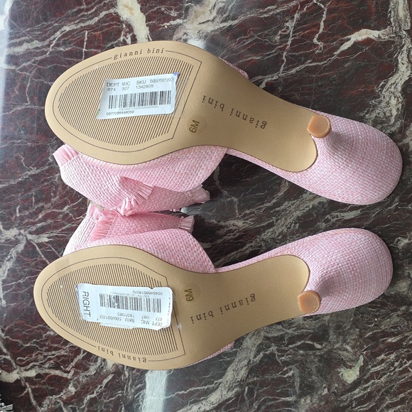 gianni bini wendell raffia bow dress slide sandals - Picture 5 of 6